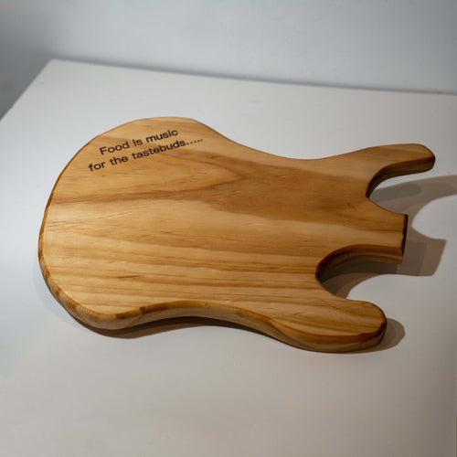 Guitar-Shaped Board – “Food is Music for the Tastebuds”