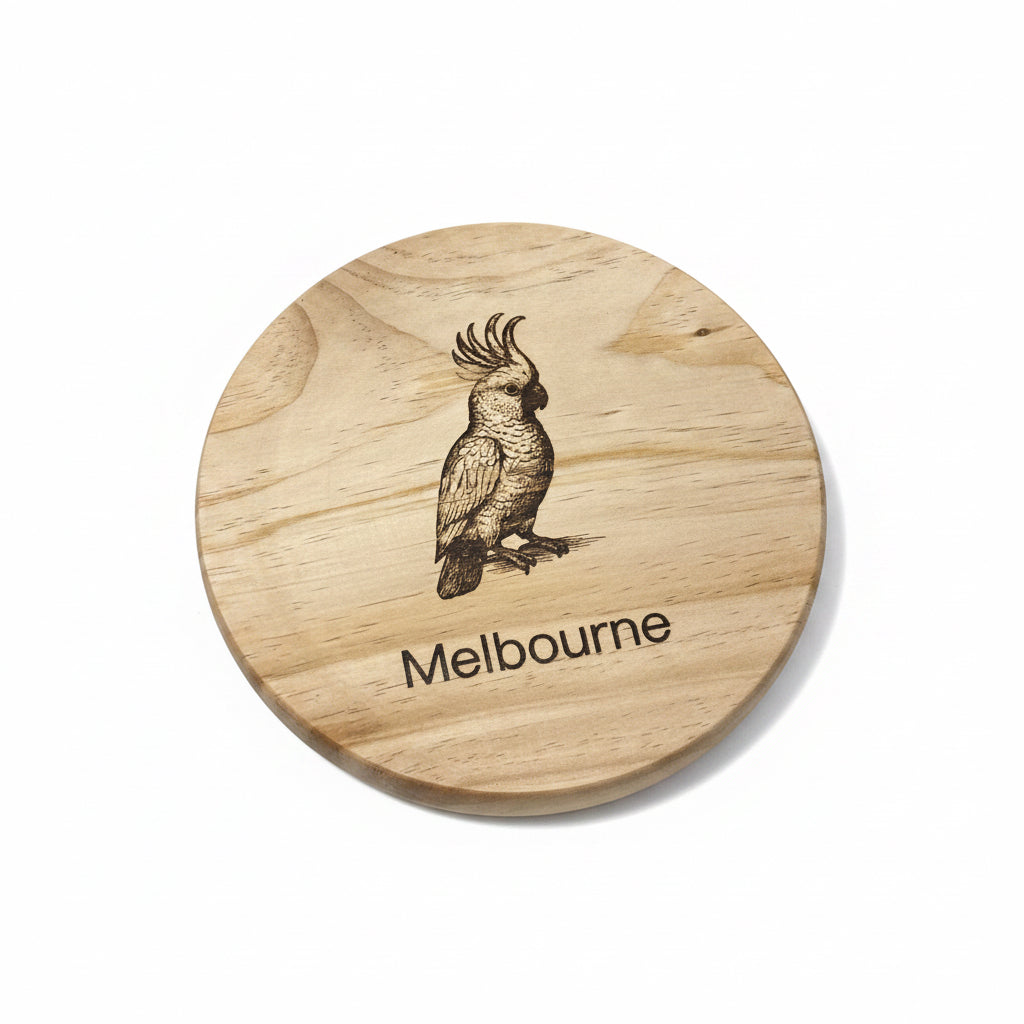 MELBOURNE COCKATOO - Round cutting board