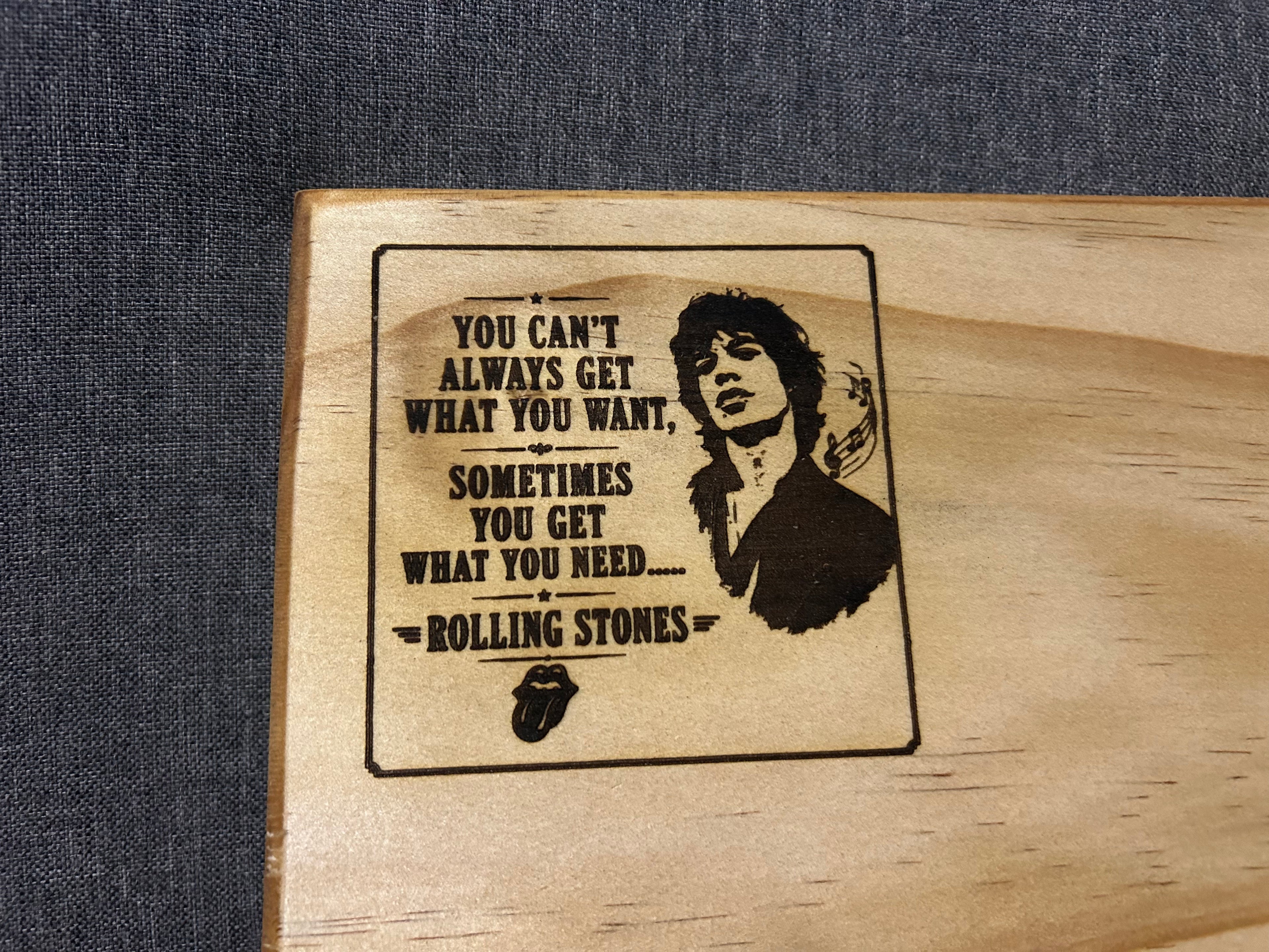 YOU CAN’T ALWAYS GET WHAT YOU WANT! Large cutting board