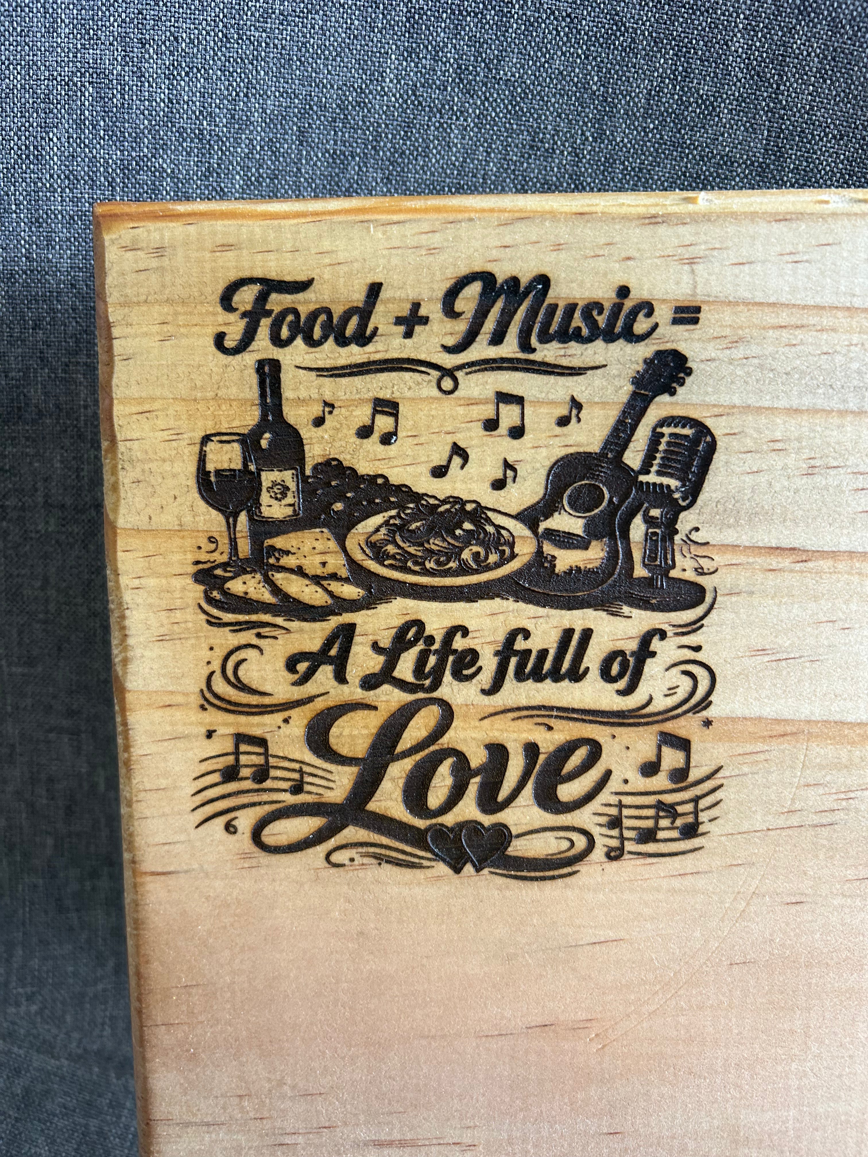 Food and music, a life full of love