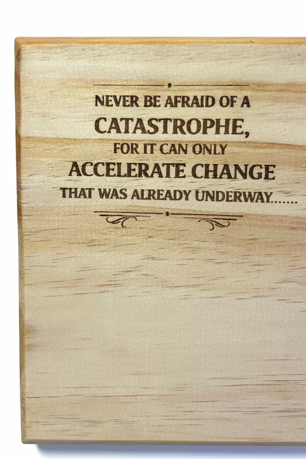Never be afraid of a catastrophe